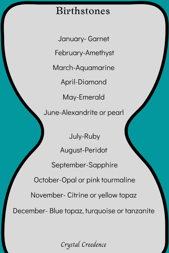 Monthly birthstones and their spiritual and folklore attached to each