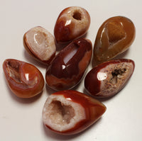 Carnelian druzy egg (large)