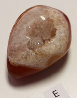 Carnelian druzy egg (large)