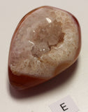 Carnelian druzy egg (large)