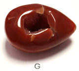 Carnelian druzy egg (small)