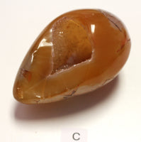 Carnelian druzy egg (large)