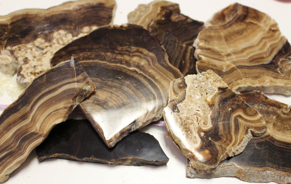 Chocolate Calcite slices