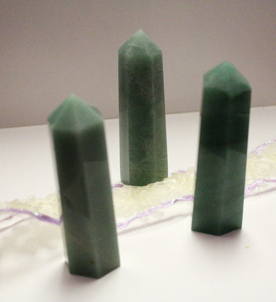 Green aventurine tower