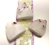 Red spinel on marble