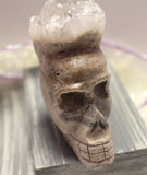 Quartz cluster skull
