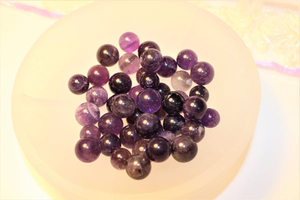 mini amethyst spheres, $2.00 per piece
