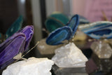 Agate butterfly with quartz