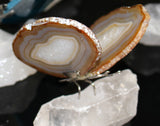 Agate butterfly with quartz