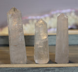 clear quartz towers-2.5-3.5 in or 6-8cmin height. $25.00 per piece 