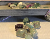 Fluorite tumbles