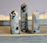 moonstone tower- 3-3.5in or 8-9cm in height. $25.00 a piece 