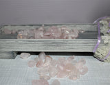 Rose Quartz tumbled. Average Size is .5 to 1 inch or 1-2cm. $1.00 per piece