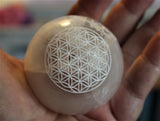 Selenite flower of life sphere