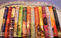 HEM Stick Incense  Choice of 14 different scents. 20 sticks per pack. Choices are:  Fairy dreams, Vanilla, Call Money, Mediation, Lucky Buddha, Sweetgrass, Blessings, Protection, Cleaning Power, Lavender, Frankincense, White Sage, Myrrh, Palo Santo.  Priced $3.25 per package.   As with all incense, please burn using an incense away for any combustibles. 