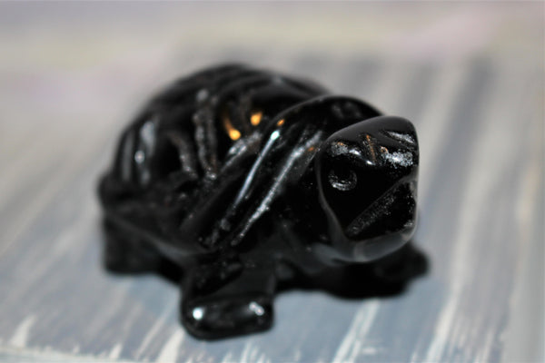 Carved crystal turtle